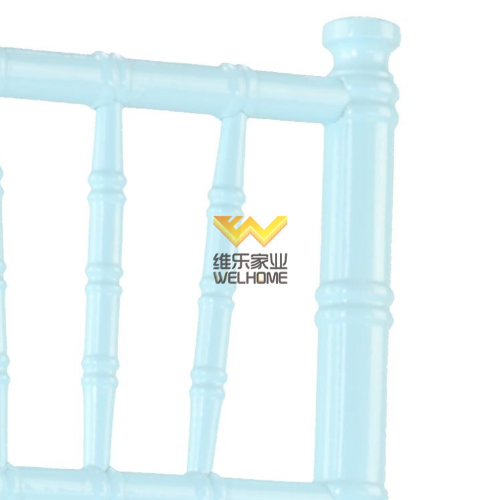 Light blue solid wood chiavari dining chair for wedding/event